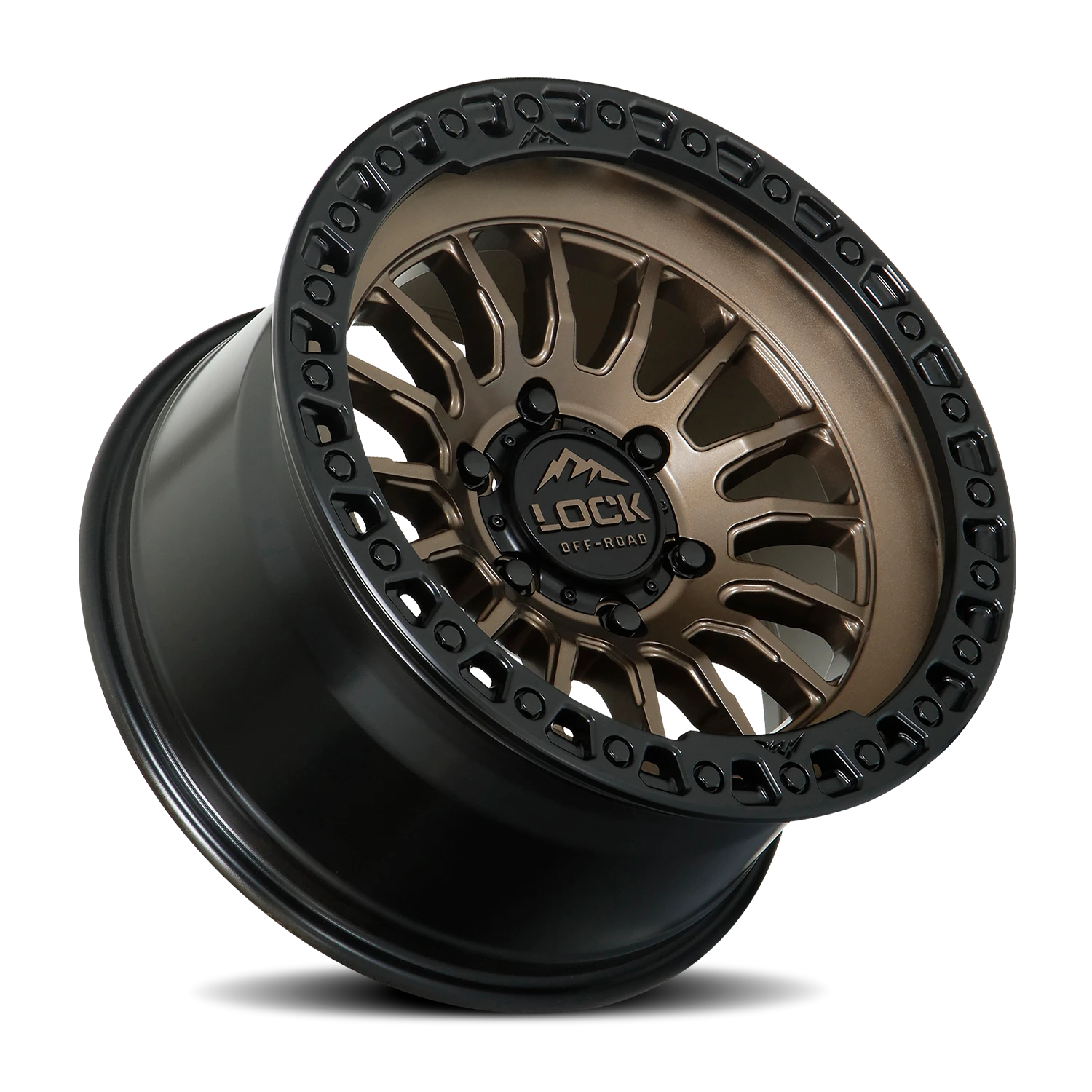 Lock Offroad Grit Matte Bronze W/ Ma 17x9 -12 5x127mm 71.5mm