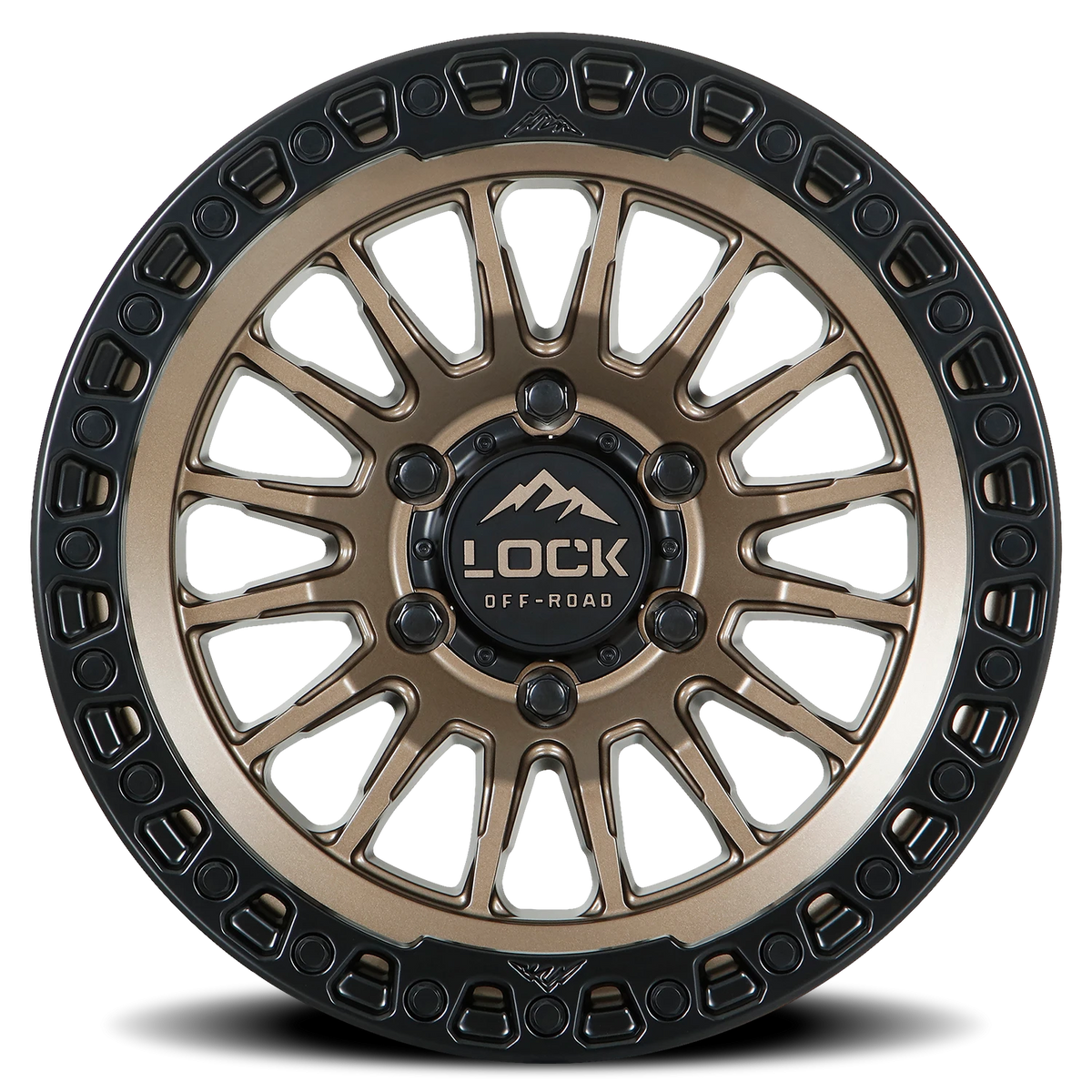 Lock Offroad Grit Matte Bronze W/ Ma 17x9 +1 5x127mm 71.5mm
