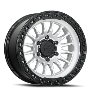 Lock Offroad Grit Matte Silver W/ Ma 17x8.5 +25 5x127mm 71.5mm