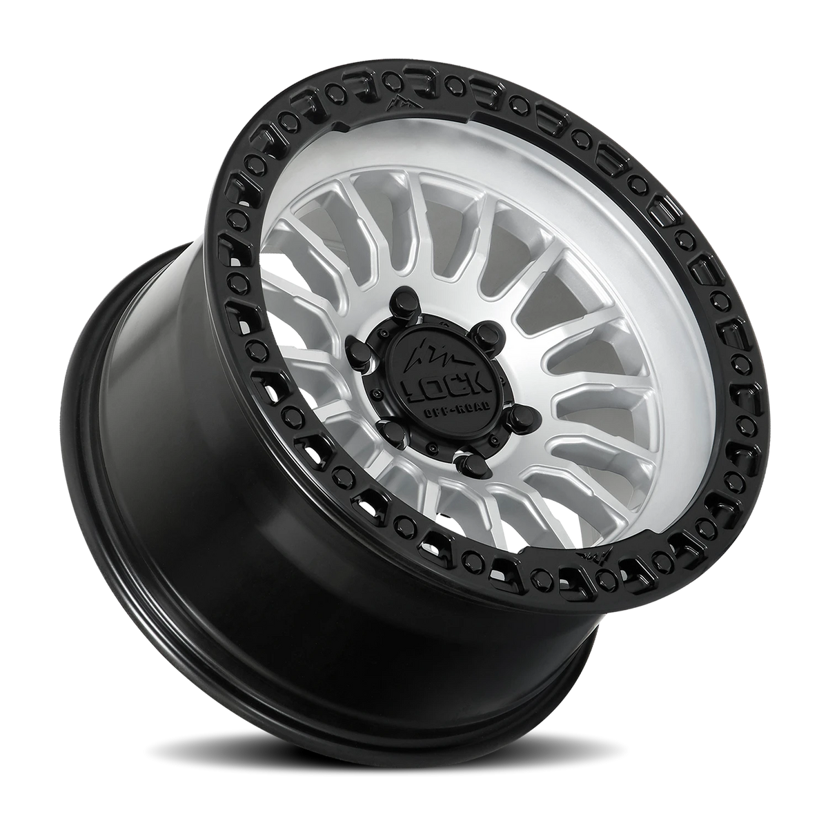 Lock Offroad Grit Matte Silver W/ Ma 17x9 +1 5x127mm 71.5mm