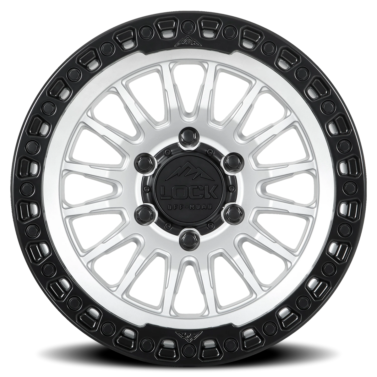 Lock Offroad Grit Matte Silver W/ Ma 17x9 +1 5x127mm 71.5mm