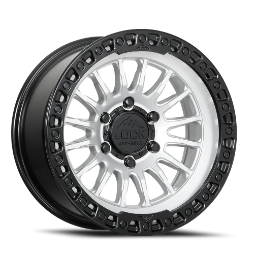 Lock Offroad Grit Matte Silver W/ Ma 17x8.5 +25 6x139.7mm 95.1mm