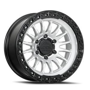 Lock Offroad Grit Matte Silver W/ Ma 17x9 -12 6x135mm 87.1mm