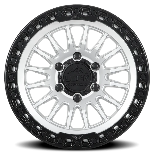 Lock Offroad Grit Matte Silver W/ Ma 17x8.5 +25 6x135mm 87.1mm