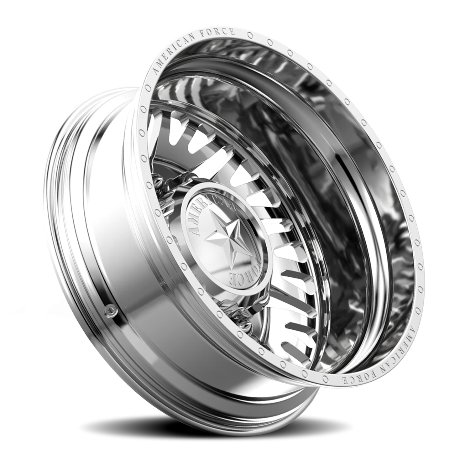 American Force H12 Sidewinder DRW Polished 28x8.25 -130 8x225mm 170mm - Wheelwiz