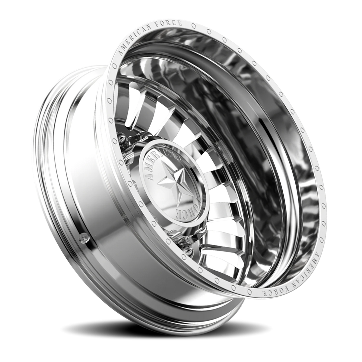 American Force H91 Doom DRW Polished 22.5x8.25 -145 8x200mm 142mm - Wheelwiz