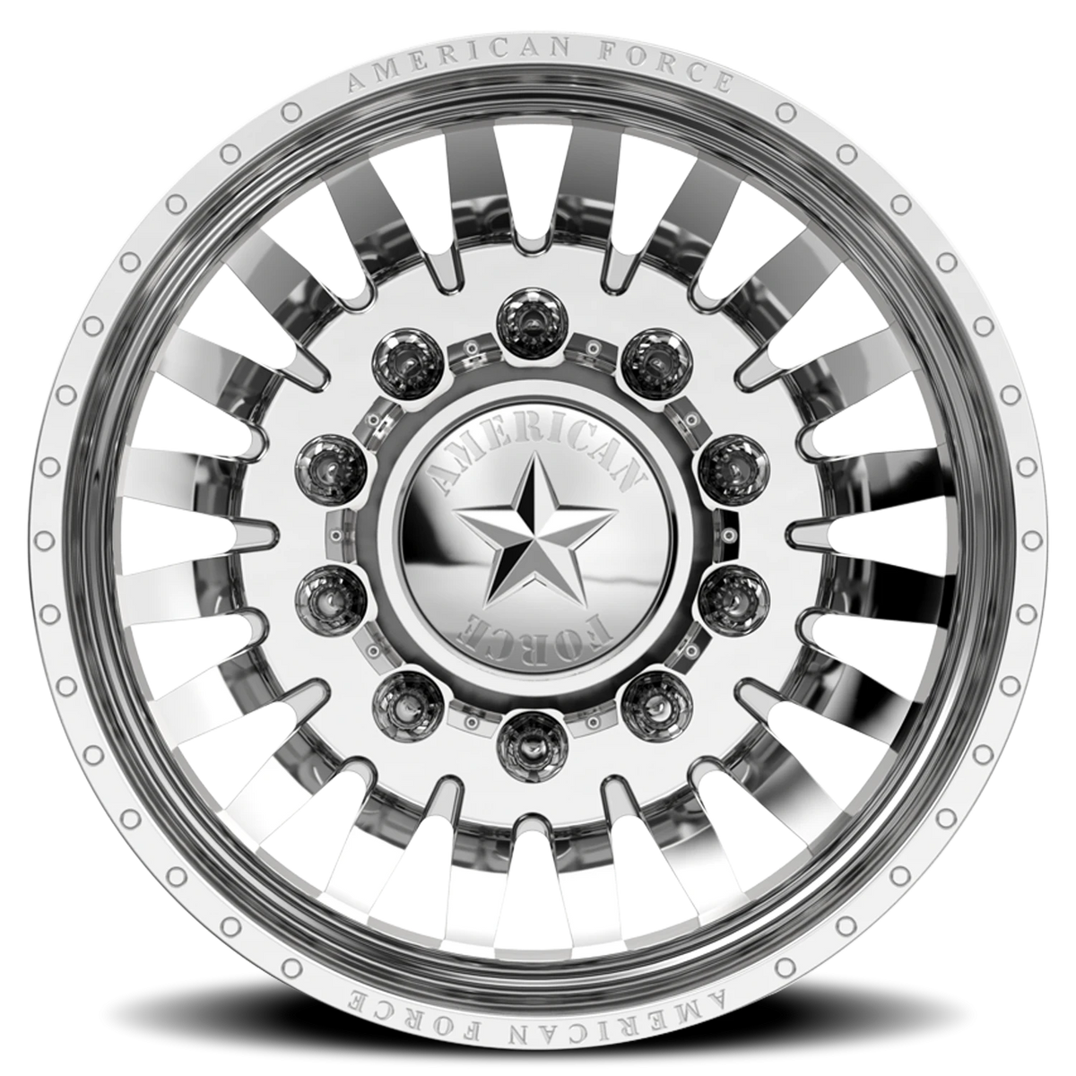 American Force H91 Doom DRW Polished 22.5x8.25 -145 8x200mm 142mm - Wheelwiz