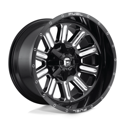 Fuel Offroad D620 HARDLINE Gloss Black Milled 17x9 +1 5x114.3|5x127mm 78.1mm - Wheelwiz