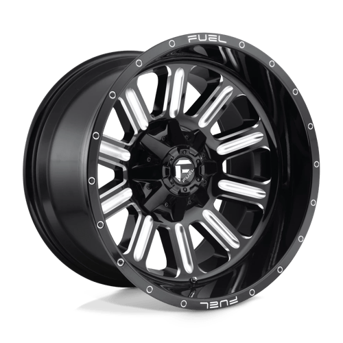 Fuel Offroad D620 HARDLINE Gloss Black Milled 17x9 -12 6x135|6x139.7mm 106.1mm - Wheelwiz