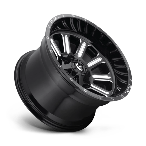 Fuel Offroad D620 HARDLINE Gloss Black Milled 20x9 +1 8x180mm 124.2mm - Wheelwiz