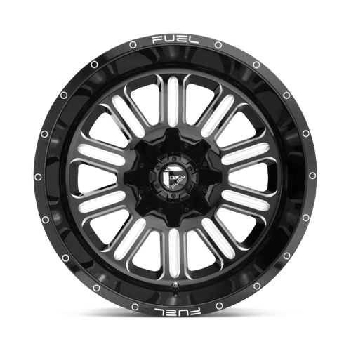 Fuel Offroad D620 HARDLINE Gloss Black Milled 18x9 +20 8x180mm 124.2mm - Wheelwiz