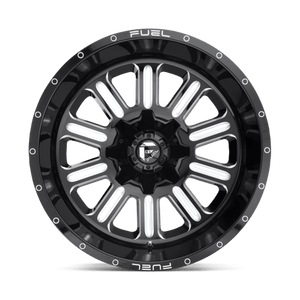 Fuel Offroad D620 HARDLINE Gloss Black Milled 17x9 +1 8x180mm 124.2mm - Wheelwiz