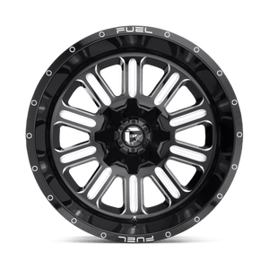 Fuel Offroad D620 HARDLINE Gloss Black Milled 20x9 +1 8x165.1mm 125.1mm - Wheelwiz