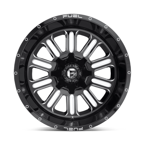 Fuel Offroad D620 HARDLINE Gloss Black Milled 17x9 +1 8x165.1mm 125.1mm - Wheelwiz