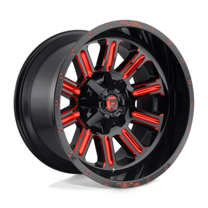 Fuel Offroad D621 HARDLINE Gloss Black Red Tinted Clear 20x9 +2 6x135|6x139.7mm 106.1mm - Wheelwiz