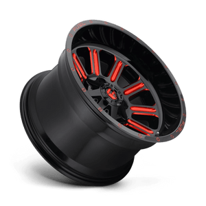 Fuel Offroad D621 HARDLINE Gloss Black Red Tinted Clear 20x10 -18 8x180mm 124.2mm - WheelWiz