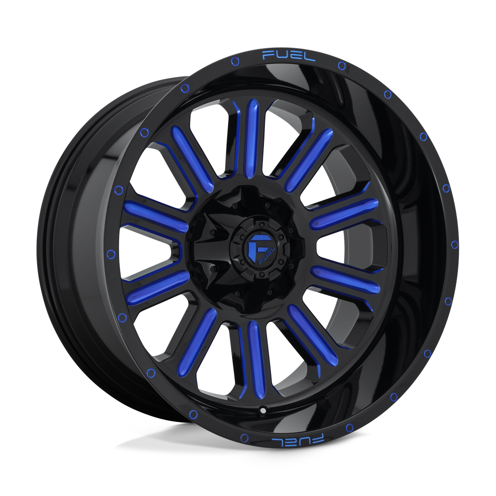 Fuel Offroad D646 HARDLINE Gloss Black Blue Tinted Clear 22x12 -44 6x135|6x139.7mm 106.1mm - WheelWiz