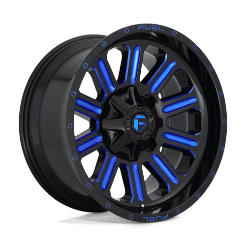 Fuel Offroad D646 HARDLINE Gloss Black Blue Tinted Clear 20x9 +01 6x135|6x139.7mm 106.1mm - WheelWiz