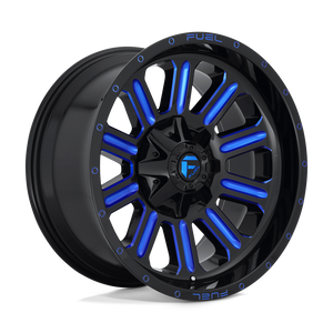 Fuel Offroad D646 HARDLINE Gloss Black Blue Tinted Clear 20x12 -44 6x135|6x139.7mm 106.1mm - WheelWiz