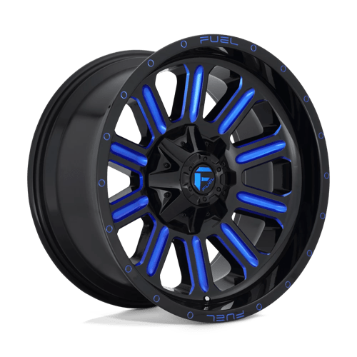 Fuel Offroad D646 HARDLINE Gloss Black Blue Tinted Clear 18x9 +2 6x135|6x139.7mm 106.1mm - Wheelwiz