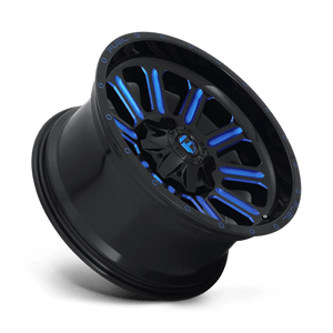 Fuel Offroad D646 HARDLINE Gloss Black Blue Tinted Clear 18x9 +01 6x135|6x139.7mm 106.1mm - WheelWiz