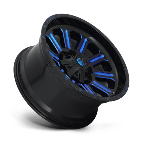 Fuel Offroad D646 HARDLINE Gloss Black Blue Tinted Clear 22x12 -44 8x165.1mm 125.1mm - Wheelwiz