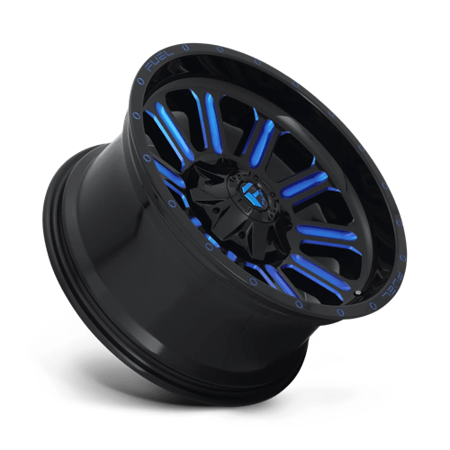 Fuel Offroad D646 HARDLINE Gloss Black Blue Tinted Clear 20x12 -45 6x135|6x139.7mm 106.1mm - WheelWiz