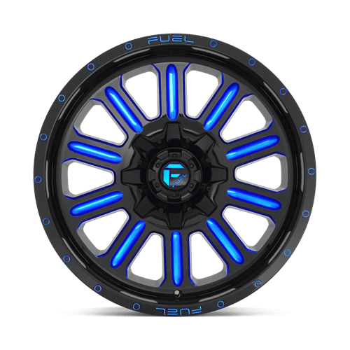 Fuel Offroad D646 HARDLINE Gloss Black Blue Tinted Clear 20x9 +20 8x180mm 124.2mm - WheelWiz