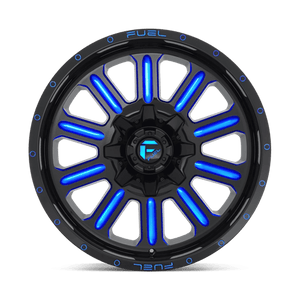 Fuel Offroad D646 HARDLINE Gloss Black Blue Tinted Clear 20x9 +20 8x180mm 124.2mm - WheelWiz