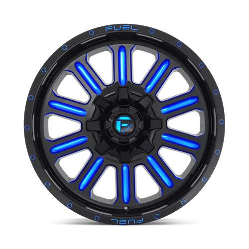 Fuel Offroad D646 HARDLINE Gloss Black Blue Tinted Clear 22x12 -44 8x165.1mm 125.1mm - Wheelwiz