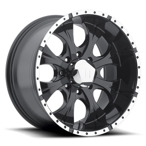 Helo HE791 MAXX Gloss Black Machined 17x9 -12 5x135mm 87.1mm - WheelWiz