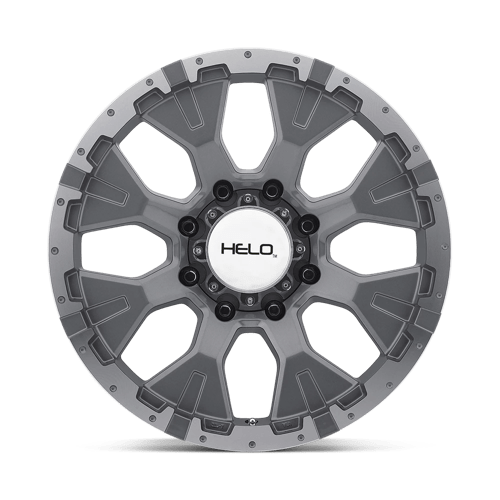 Helo HE878 Dark Silver With Machined Flange 18x9 -12 8x170mm 125.1mm - WheelWiz