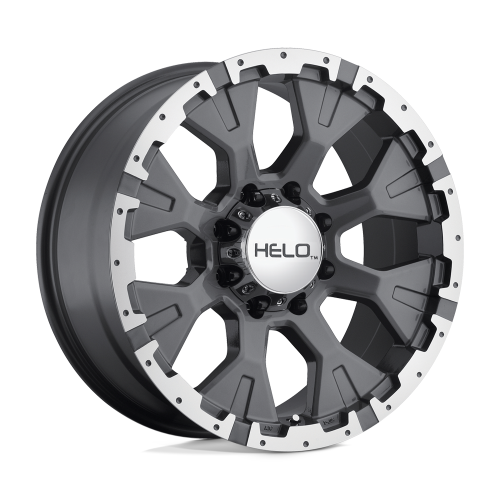 Helo HE878 Dark Silver With Machined Flange 17x9 -12 6x135mm 87.1mm - WheelWiz
