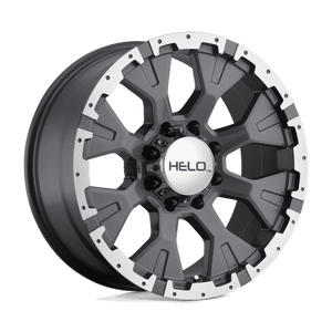 Helo HE878 Dark Silver With Machined Flange 18x9 -12 8x170mm 125.1mm - WheelWiz