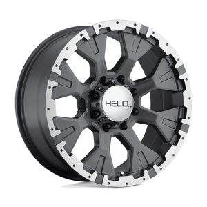 Helo HE878 Dark Silver With Machined Flange 17x9 -12 6x135mm 87.1mm - WheelWiz