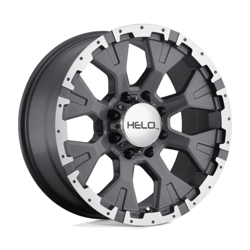 Helo HE878 Dark Silver With Machined Flange 17x9 -12 6x135mm 87.1mm - WheelWiz