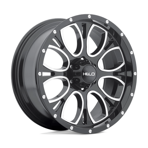Helo HE879 Gloss Black Machined &amp; Milled 17x9 -12 5x127mm 78.3mm - Wheelwiz
