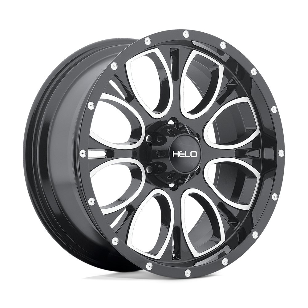 Helo HE879 Gloss Black Machined 17x9 -12 5x135mm 87.1mm - WheelWiz