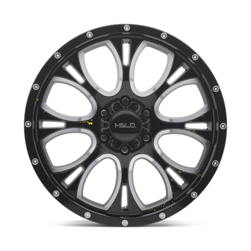 Helo HE879 Gloss Black Machined & Milled 18x9 +18 6x139.7mm 106.1mm - Wheelwiz