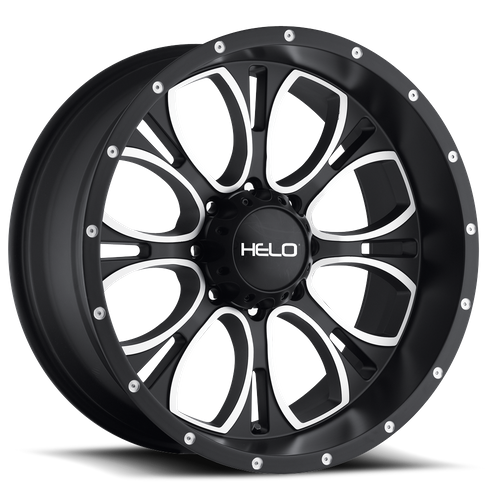 Helo HE879 Gloss Black Machined & Milled 20x9 +18 6x139.7mm 106.1mm