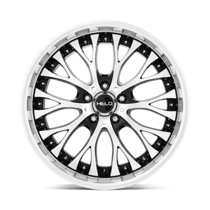 Helo HE890 Gloss Black Machined Face 20x10 +20 5x115mm 72.6mm - WheelWiz