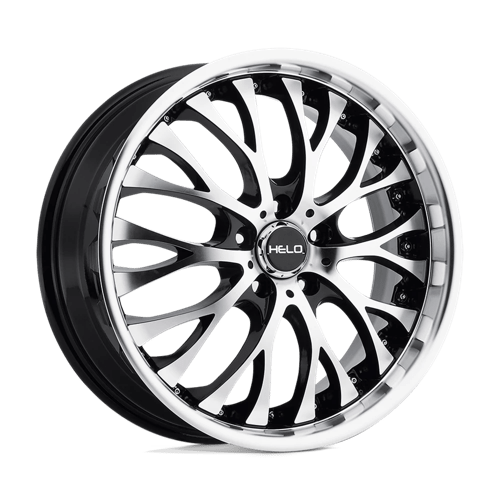 Helo HE890 Gloss Black Machined Face 20x10 +20 5x115mm 72.6mm - WheelWiz