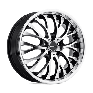 Helo HE890 Gloss Black Machined Face 20x10 +20 5x115mm 72.6mm - WheelWiz