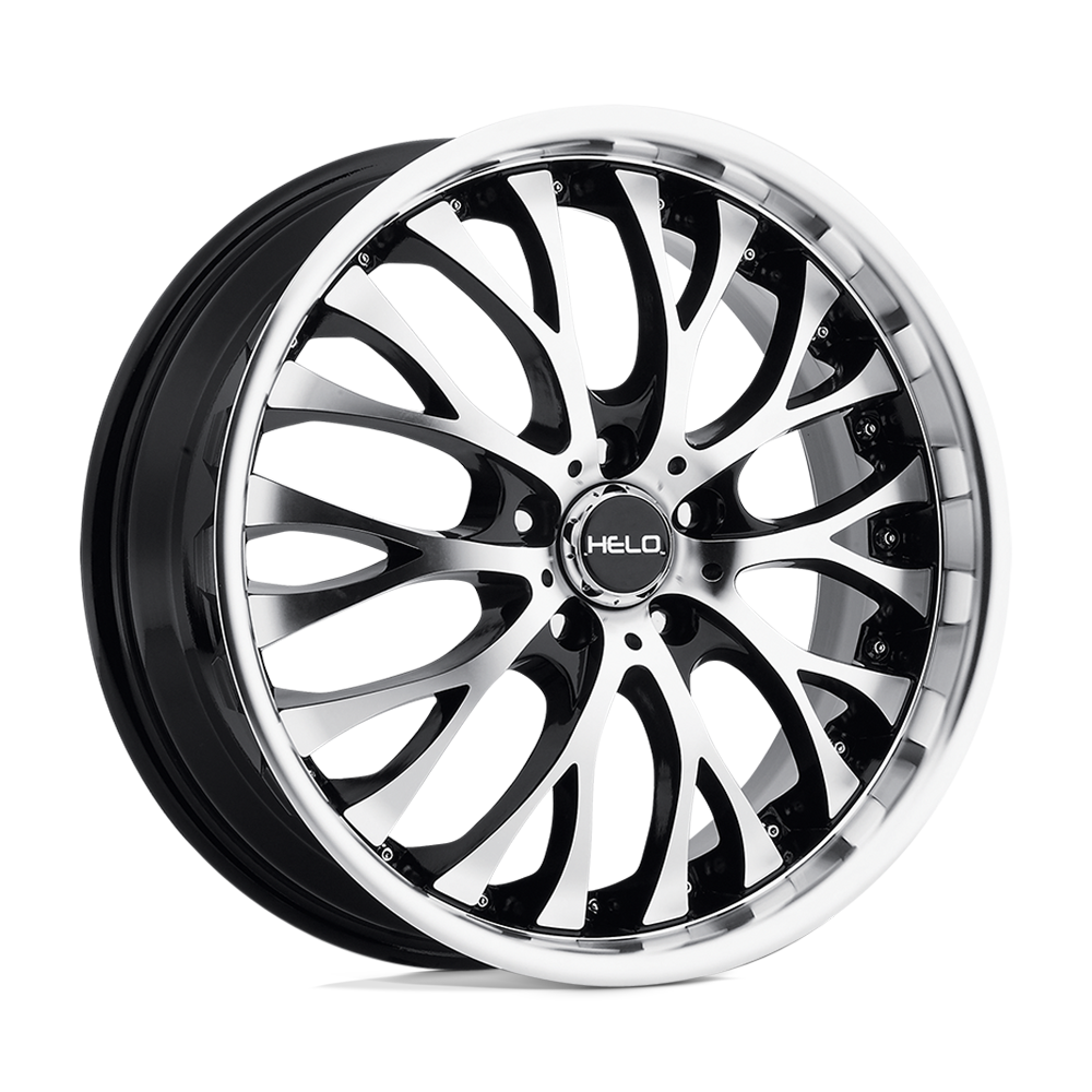 Helo HE890 Gloss Black Machined Face 20x8.5 +35 5x112mm 72.6mm - WheelWiz