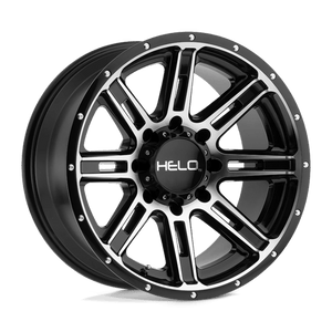 Helo HE900 Gloss Black Machined 20x9 +18 8x180mm 124.2mm - WheelWiz