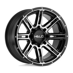 Helo HE900 Gloss Black Machined 20x9 +18 8x180mm 124.2mm - WheelWiz