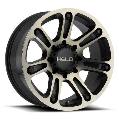 Helo HE904 Satin Black Mach W/ Dark Tint 20x9 +18 6x139.7mm 106.1mm