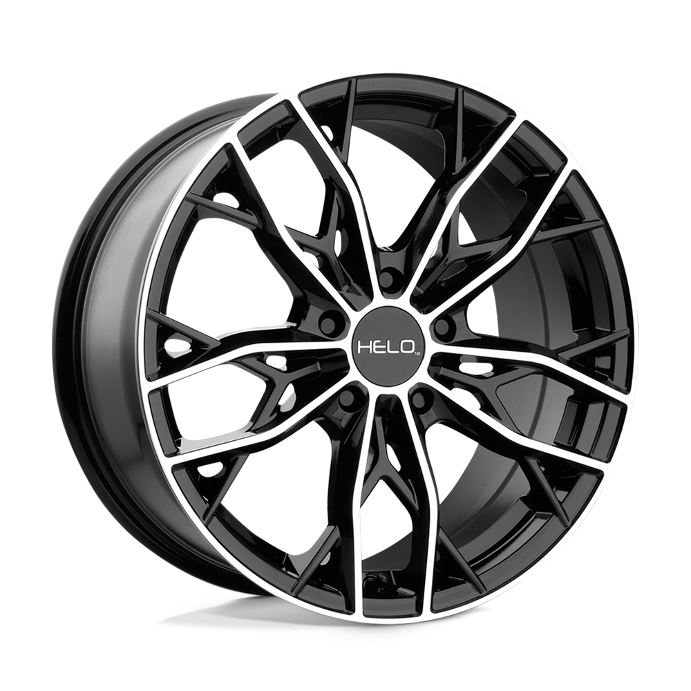 Helo HE907 Gloss Black Machined 16x7 +38 5x114.3mm 72.6mm - WheelWiz