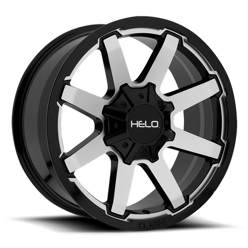 Helo HE909 Gloss Black Machined 20x9 0 8x165.1mm 125.1mm