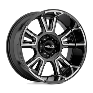 Helo HE914 Gloss Black Machined 20x10 -18 5x127mm 71.5mm - WheelWiz